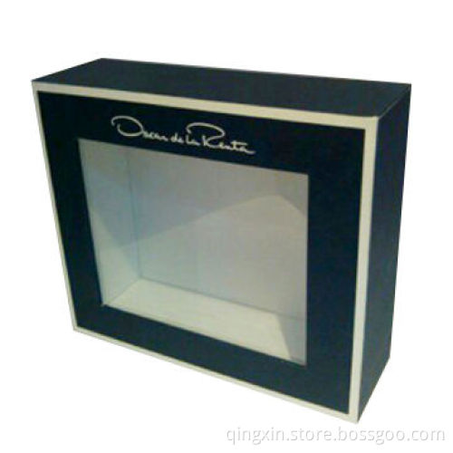 Cosmetic packaging boxes with a PVC window